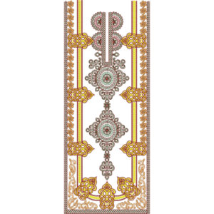 Elegant Traditional Embroidery Neckline Design with Ornamental Motifs