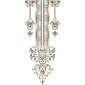 Elegant Gold and Beige Ornamental Floral Neckline Embroidery Design