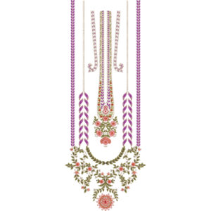 Multicolor Traditional Neckline Embroidery Pattern