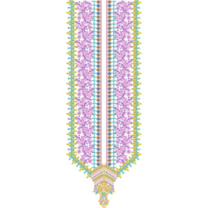 Beautiful Floral Neck Embroidery Design