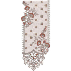 Elegant Floral Neck Embroidery Design