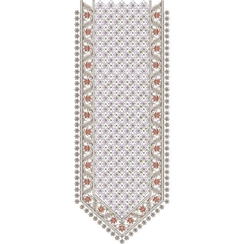 Elegant Geometric Neck Embroidery Design