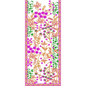 Colorful Floral Neck Embroidery Design