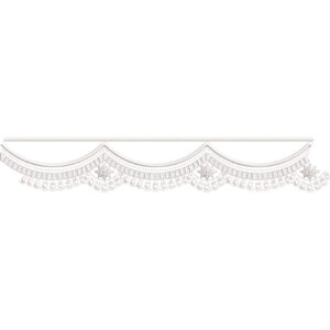 Minimalist Scalloped Star Lace Border Embroidery Design for Ethnic Wear