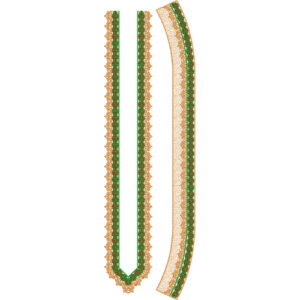 Elegant Men’s Kurta Neck Embroidery Design with Floral Border