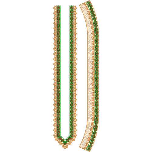 Elegant Men’s Kurta Neck Embroidery Design with Floral Border