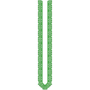 Traditional Men’s Kurta Neck Embroidery Design with Geometric Border