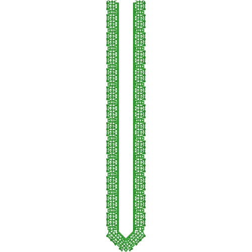 Traditional Men’s Kurta Neck Embroidery Design with Geometric Border