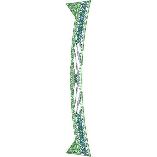 Stylish Men’s Kurta Neck Embroidery Design with Paisley Border