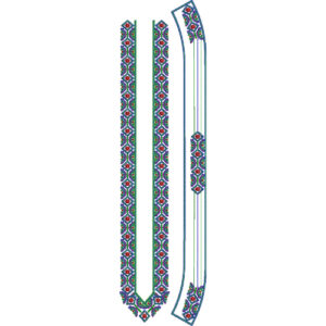 Stylish Men’s Kurta Neck Embroidery Design with Geometric Border