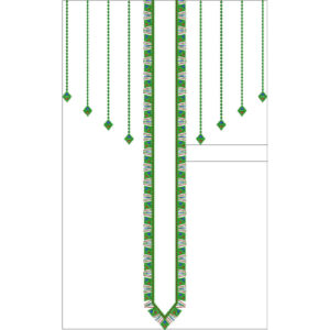 Stylish Men’s Kurta Neck Embroidery Design with Hanging Motifs