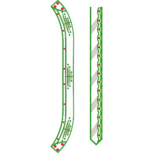 Modern Men’s Kurta Neck Embroidery Design with Geometric Details