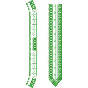 Stylish Men’s Kurta Neck Embroidery Design with Geometric Border