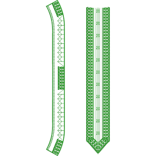 Stylish Men’s Kurta Neck Embroidery Design with Geometric Border