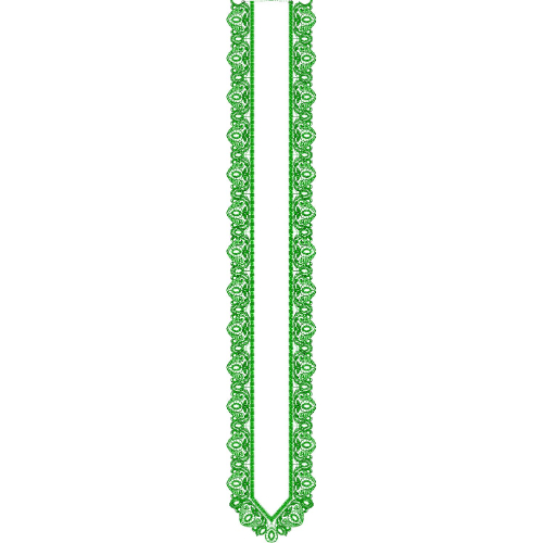 Elegant Men’s Kurta Neck Embroidery Design with Floral Border