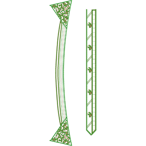 Elegant Men’s Kurta Neck Embroidery Design with Ornamental Border