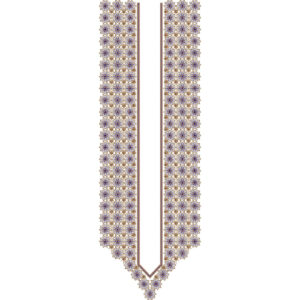 Elegant Men’s Floral Neckline Embroidery Design