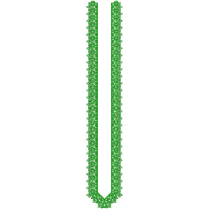 Elegant Men’s Green Geometric Neckline Embroidery Design