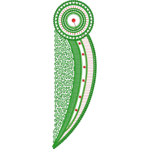 Stylish Men’s Green Paisley Embroidery Design