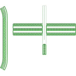 Elegant Men’s Green Border and Panel Embroidery Design