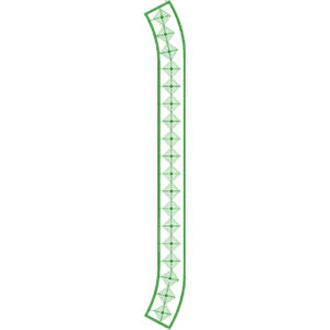 Elegant Men’s Green Geometric Border Embroidery Design