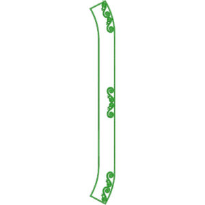 Elegant Men’s Green Floral Border Embroidery Design
